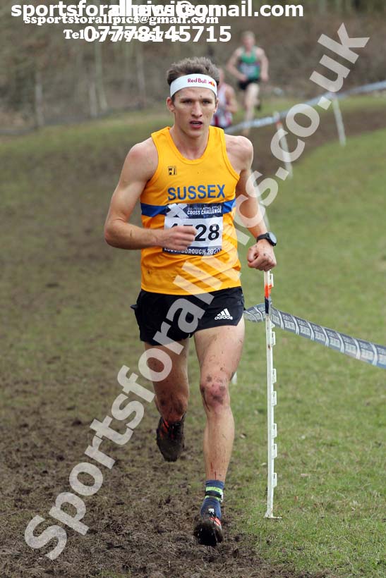 Senior men, 2020 British Athletics Inter Counties Cross Country Champs., Prestwold Hall, Loughborough. Photo: David T. Hewitson/Sports for All Pics